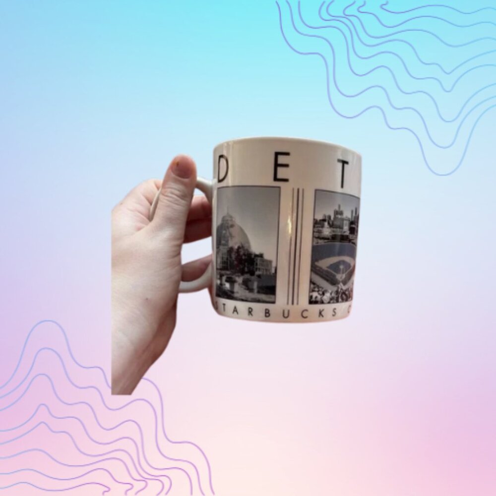 VINTAGE STARBUCKS Detroit City Scenes Collection Mug 2005